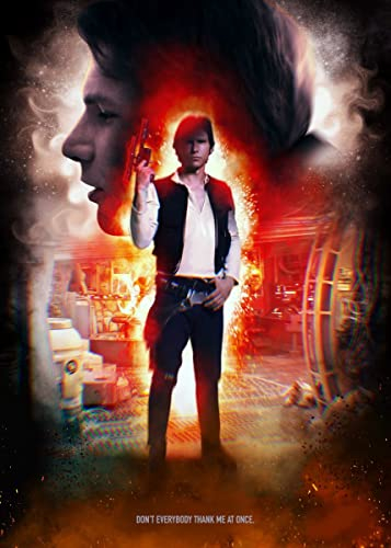 Displate – Metallposter - Magnet-Montage - Star Wars - Main Characters - Han Solo - Größe L - 67,5x48cm