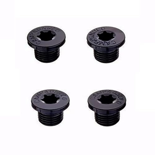 Campagnolo Replacemet EKAR Chainring Bolts, Black, Pack of 4