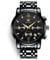 OLEVS Herren Chronograph Armbanduhr, Gold Silber Edelstahl Band Analog Quarz Armbanduhr für Herren, A5-schwarzes Zifferblatt/schwarzes Band, Rund
