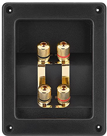 Caja de Terminales de Altavoz, 4 Conectores de Cable de Terminal de Poste de Conexión de Cobre Caja de Terminales de Altavoz Componentes Acústicos Tools