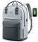 LOVEVOOK Schultasche Mädchen Schulrucksack Teenager Wasserdichter Tasche Damen Klein mit Laptopfach 17,3 Zoll Anti Diebstahl Rucksack für Schule Uni Reise Arbeit, Grau Blau
