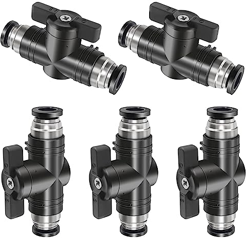 5 Stück Pneumatik Steckverbinder 8mm: Pneumatik Druckluft Absperrhahn Rundschnur Pneumatik Schlauch 8mm Steckverbinder Pneumatikventil Pneumatischer Direktkopf für Gas Schnellkupplung