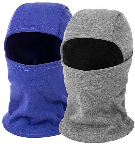 Ski Mask Balaclava for Kids Cold Weather Warm and Winter Windproof Fleece Caps Boys Girls Full Face Mask 2 Packs