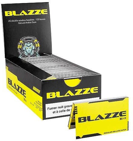 Papier à rouler regular BLAZZE - Boite de 25 carnets de 120 feuilles à rouler courtes