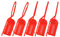 Lzbignun Lot de 100 sceaux en plastique pour extincteur d'incendie numérotés - Étiquettes de sécurité pour trousse de premiers secours, sac (rouge)