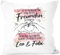 SpecialMe® Kissen-Bezug Beste Freundin personalisiert mit Namen persönliche Geschenke BFF Dekokissen weiß Standard