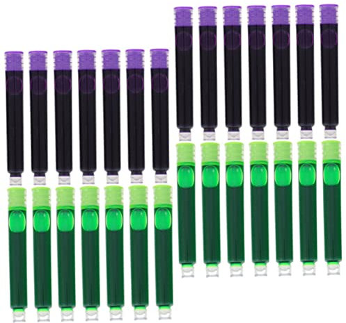 NUOBESTY 100stücke Bunte Ausradierbare Tintenpatronen Für Füllfederhalter Nachfüllungen Für Bürobedarf Und Schulsachen Grüne Und Leicht Zu Installieren