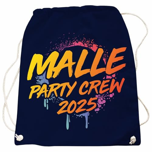 Rucksack mit Sprüchen Mallorca Urlaub Malle Party Crew 2025 Gym Bag leinenbeutel