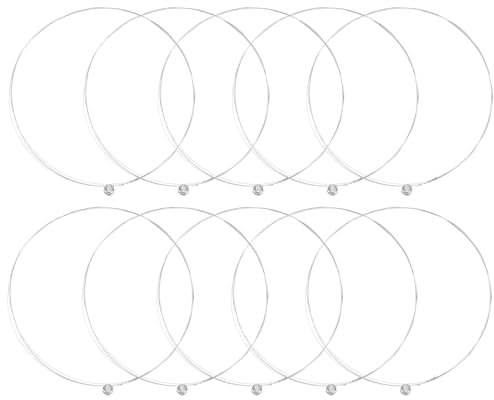 OTOTEC 10 cuerdas de guitarra eléctrica 009 Single High E para guitarra eléctrica y acústica, repuesto de tensión ligera, buen tono con extremo de bola, calibre 9