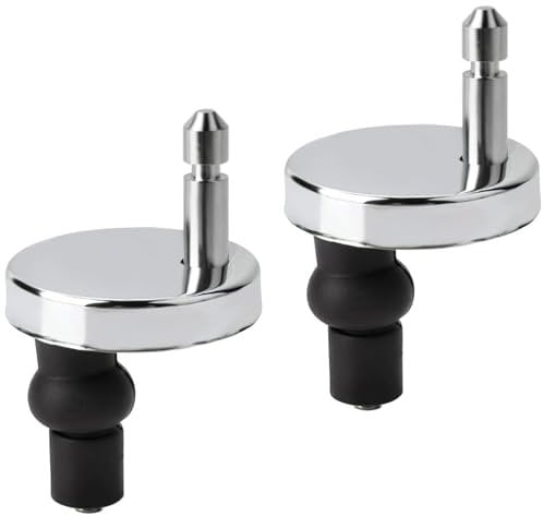 2Pcs Toilet Seat Fixings Kit Quick Release Toilet Seat Fittings, toilet seat hinges replacement Universal Soft Close Hinges Replacement for Toilet Blind Holes Stainless Steel WC Top Fixing Brackets wi