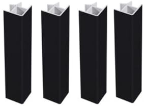 KIT 4 FINALI ANGOLARI PER ZOCCOLO IN VARI COLORI H10, H12 E H15 (Nero, H12)