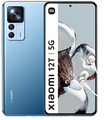 Xiaomi 12T 5G – Smartphone 8 + 128 Go, écran AMOLED CrystalRes de 6,7 120 Hz, MediaTek Dimensity 8100-Ultra, Appareil Photo Professionnel 108 MP, 5000 mAh, Bleu Clair (Reconditionné)