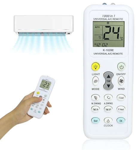 Air Conditioner Remote Control Universal A/C Controller Compatilbe with MITSUBISHI Fujitsu Haier LG Gree Midea Hitachi Sharp Panasonic Samsung Sanyo Hisense Whirlpool Bosch
