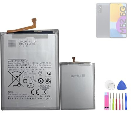 HIGHAKKU Batteria di ricambio EB-BM526ABY compatibile con Galaxy M52 5G SM-M526, Galaxy A23 SM-A235, Galaxy A23 5G SM-A236, Galaxy A73 5G SM-A736 con strumenti