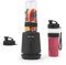 Petra PT6133MBLKVDE Batidora personal – Batudora eléctrica compacta, 2 botellas (600 ml), tapas a prueba de fugas, cuchilla de acero inoxidable, funcionamiento con un solo toque, antideslizante, 350 W