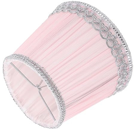 CRILSTYLEO Paralume in Chiffon Plissettato Ornamento Copri Lampada Da Parete Bordo Argentato Accessorio Per Illuminazione Di Facile Installazione