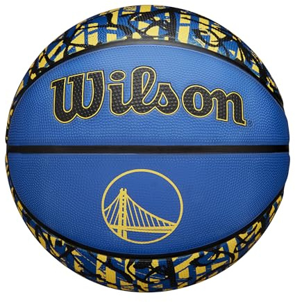 WILSON NBA Team Graffiti Basketball - Golden State Warriors, Size 7-29.5
