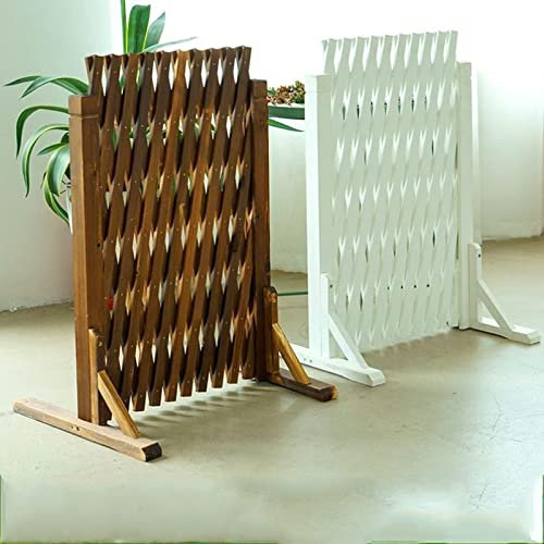 Clôture de jardin rétractable facile à installer et durable, séparateur de pièce télescopique pour animaux de compagnie, panneaux en treillis en bois pour une utilisation en extérieur