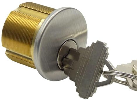 XBOKA Einsteckzylinder aus Messing, 2,5 cm, Standard-Türschloss, Ersatzteil, robustes Messing, 2,5 cm Einsteckschloss