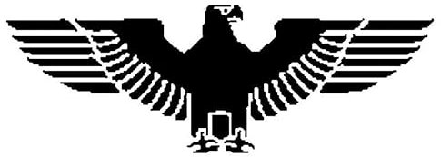 JIFENLI Autoaufkleber 18,7 cm * 6,5 cm lustige deutsche Adler Vinyl Dekoration schwarz/silber Auto Aufkleber exquisite Aufkleber