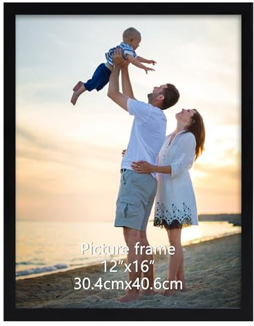 EYMPEU Cadre Photo 30x40 avec Passe-Partout pour Placer 28x35 CM ou 30x40 CM Photo pour Accrocher au Mur ou La Table