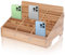 GBKDQQ Holz-Aufbewahrungsbox, 30 Fcher, Natur/Rustikal, Teak, 32 x 24.5 x 19 cm, Aufbewahrungsbox fr Mobiltelefone, Scheren, Fernbedienungen, Bros, Schulen