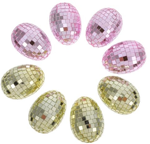 GOOHOCHY Spiegel-Disco-Glas-Ornamente Osterdekorationen Ornamente Für Baumparty Bühnen-mittelstück