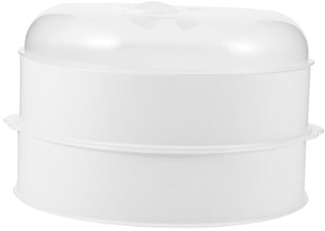 COLLBATH Estuche Vapor Microondas Doble Vaporera Para Pescado Versátil Tapa Transparente