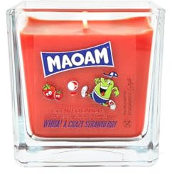 Maoam Duftkerze im Glas | Crazy Strawberry | Duftkerze Fruchtig | Hochwertiges Wachs & lange Brenndauer | Geschenkidee Freundin, Familie (200g)
