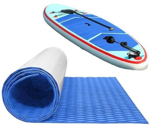 Weqizuerqi Surfboard Mat, Selbstklebender, Zuschneidbare, Anti Rutsch Traktionspad, Surf Deck Traktionspad, Bootsdeck Aus Eva-Schaum, Grip Surfboard Traction Deck Pad, 120x30cm, Dicke 5 Mm
