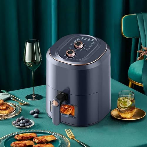 UUE Heißluftfritteuse, 7,5L Airfryer mit mit 2 Drehknöpfens, Heissluftfritteuse, Air Fryer, Einstellbare Zeit/Temperatur, für das Luftbraten, Braten