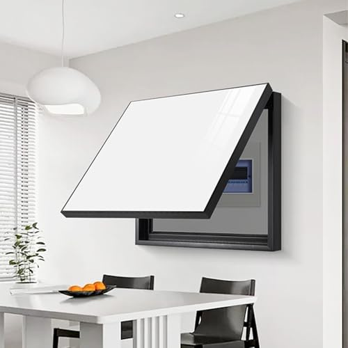 Cache Compteur Electrique Couvercle de Tableau Électrique avec Cadre en PVC, Couvercle de Protection Rabattable pour Coffret de Distribution, Couvercles de Panneau de Disjoncteurs avec Clous Anti-trac