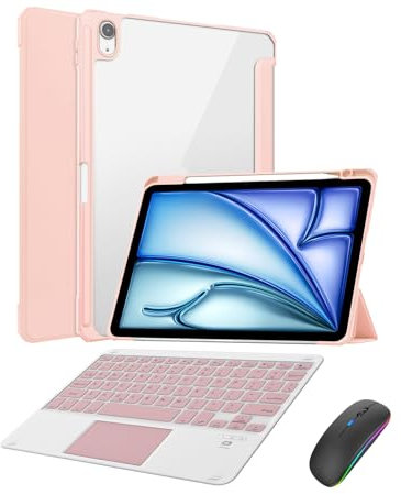 Funda con Teclado para iPad Mini A17 Pro 2024 /Mini 6 2021 8,3'' con ratón, Funda Delgada Inteligente con Teclado Bluetooth para iPad Mini 7.ª/6.ª generación 8,3 Pulgadas