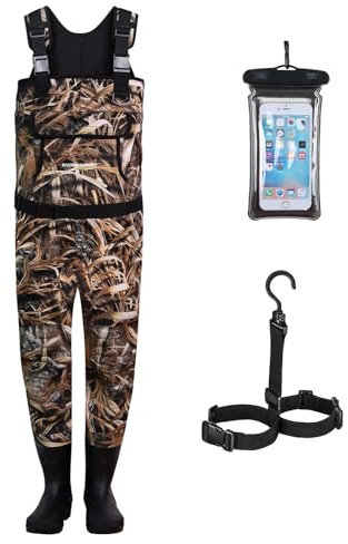 RIVERWANDPROT Neoprene Fly Fishing Waders with Boots for Men and Women, Waterproof Chest Waders, Hunting Clothes, Fishing Bibs Wading Pants (new10)