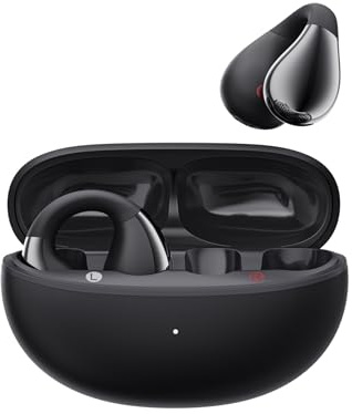Boompods BOOMCLIP PRO - Open Ear Kopfhörer Bluetooth & Clip On Wireless Ohrclip-Ohrhörer mit 9 Std. Akkulaufzeit, 11mm Treibern & ENC-Mikrofonen, Komfortable Ohrclips für Sport & Musik - Schwarz