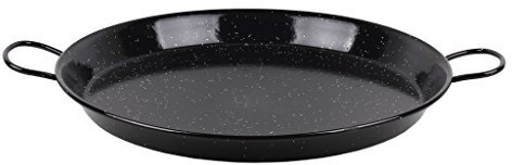 Cofan Paellera de Acero Esmaltado | Paellera Tradiconal | Paellera con 2 Asas | Diámetro 42 cm | 10 Raciones
