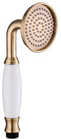 PaulGurkes Nostalgie Duschkopf Handbrause Antik Messing Bronze