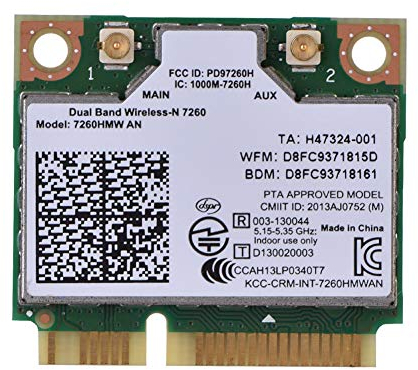 Bewinner 2,4 G / 5 G -PCI-E-Netzwerkkarte Bluetooth 4.0 7260AN 7260HMW-Funkkarte IEEE-Standard-basierter 802.11a / b/g/n-Adapter Dualband-WLAN-Karte für Desktop-PC