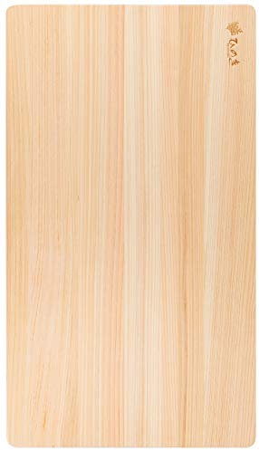Boumbi Hinoki Wood Reversible Cutting Board (17.32 x 9.84 x 0.55 Inch_Slim Large)