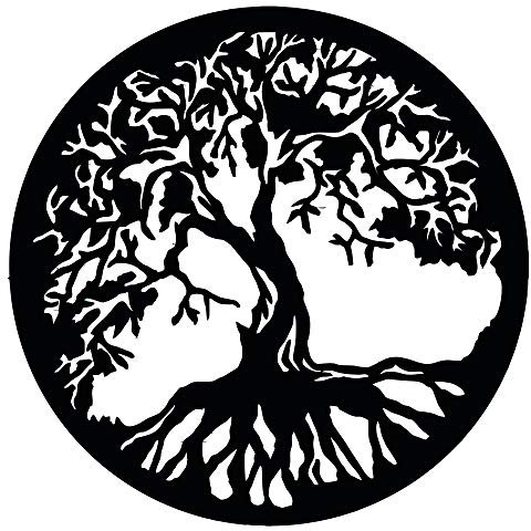 WANDKIND Baum des Lebens - Yggdrasil - Wandaufkleber Wandtattoo Tree of Life Sticker Aufkleber - erhältlich in vielen Farben (Schwarz, 100 x 100 cm)