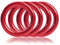 Ganzoo O-Ring Metall für Hunde-Leine, 25mm Innen-Durchmesser, 4 Stück, Stahlring, legierter Stahl, Nicht rostend, Rund-Ringe für Paracord 550 Halsband, Handtasche, Metallring, Basteln, Farbe Rot