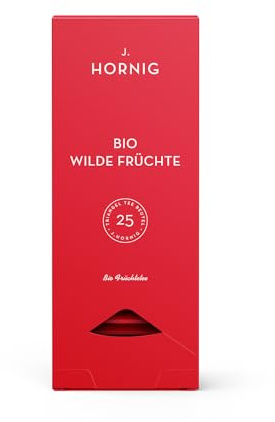 J. Hornig Bio Wilde Früchte Tee, fruchtig-süß & natürlich, 25 Teebeutel