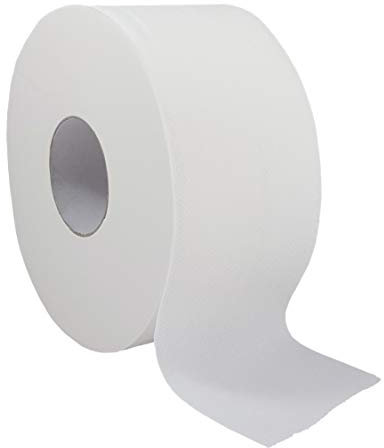 Papel Higiénico Industrial. Rollo de 160 metros y 490 gramos. Doble Capa con precorte Gofrado. Caja 36 unidades.