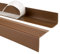 Quest Perfil de borde para escaleras autoadhesivo de PVC, protección de borde de escalera, 50x42mm RGP, marrón, 110cm