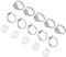 UNICRAFTALE 30 Sätze Verstellbare Ringe Basis Edelstahl Fingerring Rohlinge Cabochon Fingerring Lünette Mit Transparenten Cabochon 10 mm Tablett Cabochon Fingerringe Für Fingerring Schmuckherstellung