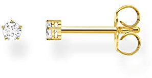 Thomas Sabo Einzel Ohrstecker weißer Stein klein gold vergoldetes Silber H2147-414-14