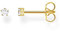 Thomas Sabo Einzel Ohrstecker weißer Stein klein gold vergoldetes Silber H2147-414-14