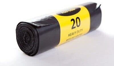 100 Heavy Duty Black Refuse Sacks Strong Thick Rubbish Bags Bin Liners 40 LITER