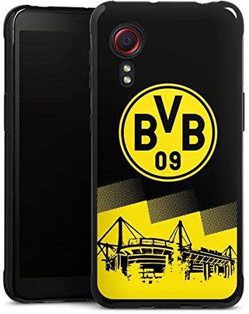 Silikon Hülle kompatibel mit Samsung Galaxy XCover 5 EE Case schwarz Handyhülle BVB Borussia Dortmund Stadion
