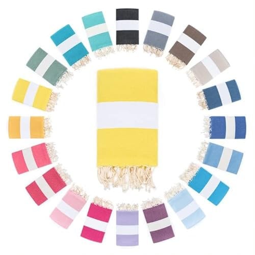 Darido Handmade Diamond Fouta Hammam Towel - XXL Sauna, Bath, & Beach Towel 100 x 200 cm - 100% Cotton - Lightweight, Soft & Absorbent - Multiuse & practical